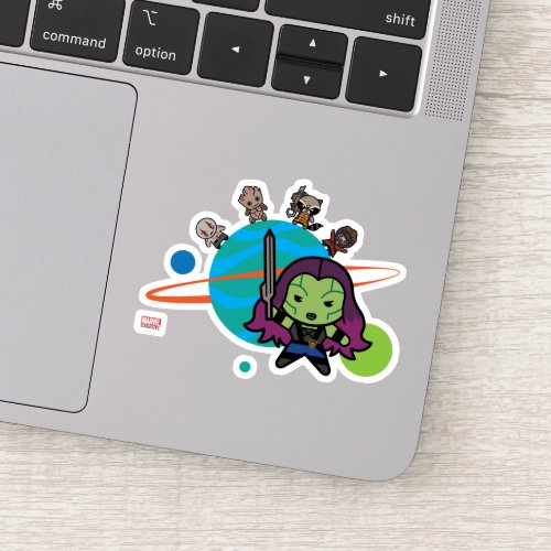 Kawaii Guardians of the Galaxy Planet Graphic Sticker
