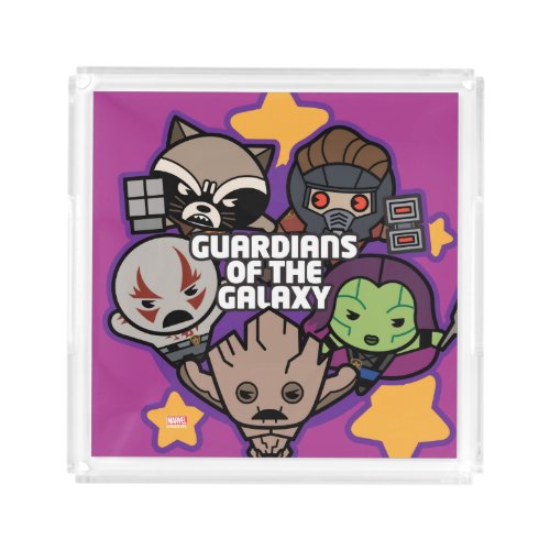 Kawaii Guardians of the Galaxy Star Graphic Acrylic Tray