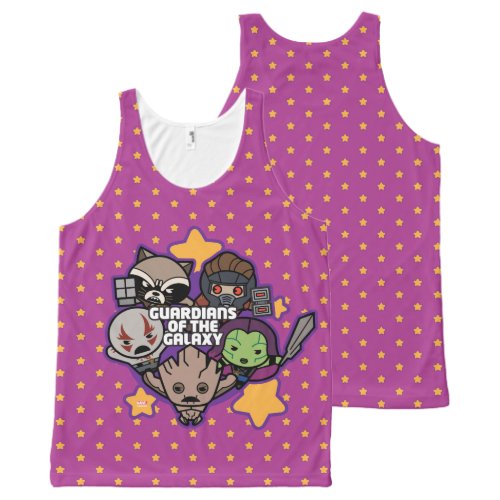Kawaii Guardians of the Galaxy Star Graphic All_Over_Print Tank Top