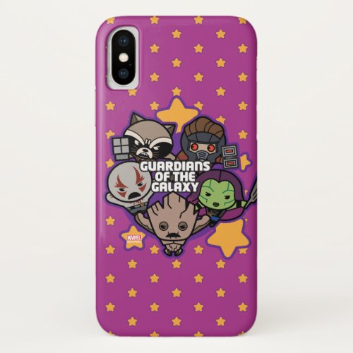 Kawaii Guardians of the Galaxy Star Graphic iPhone X Case