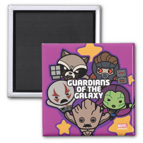 Kawaii Guardians of the Galaxy Star Graphic Magnet