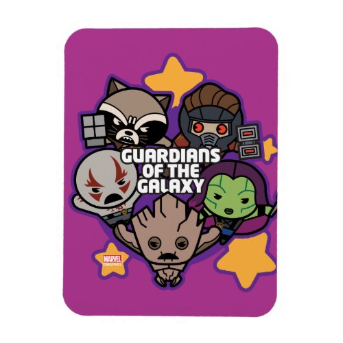 Kawaii Guardians of the Galaxy Star Graphic Magnet
