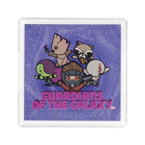 Kawaii Guardians of the Galaxy Swirl Graphic Acrylic Tray