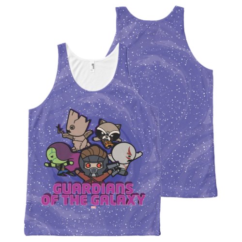 Kawaii Guardians of the Galaxy Swirl Graphic All_Over_Print Tank Top