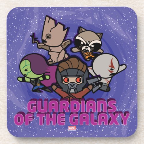 Kawaii Guardians of the Galaxy Swirl Graphic Beverage Coaster