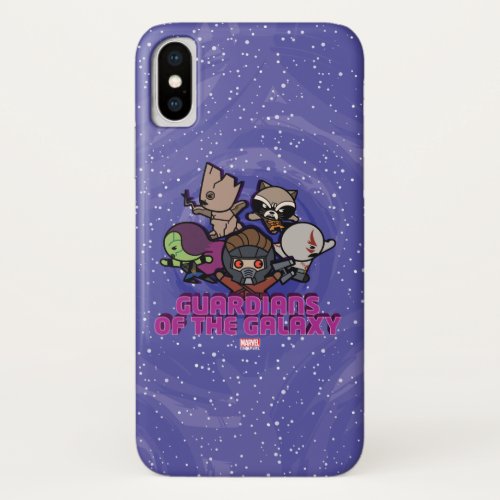 Kawaii Guardians of the Galaxy Swirl Graphic iPhone X Case