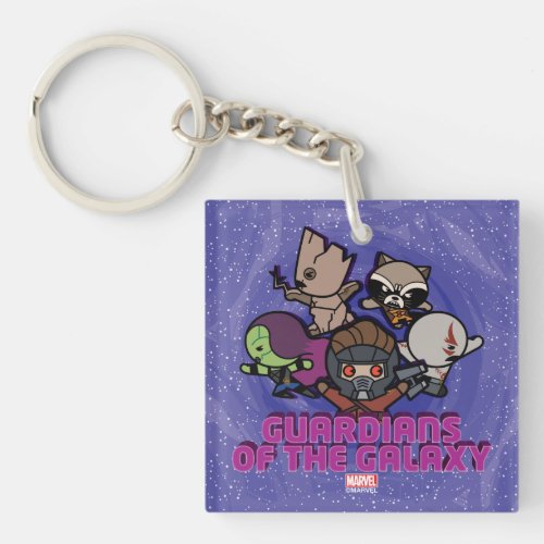 Kawaii Guardians of the Galaxy Swirl Graphic Keychain