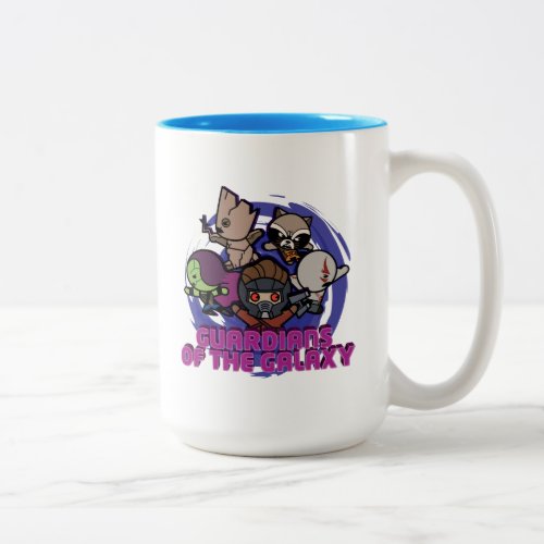 Kawaii Guardians of the Galaxy Swirl Graphic Two_Tone Coffee Mug