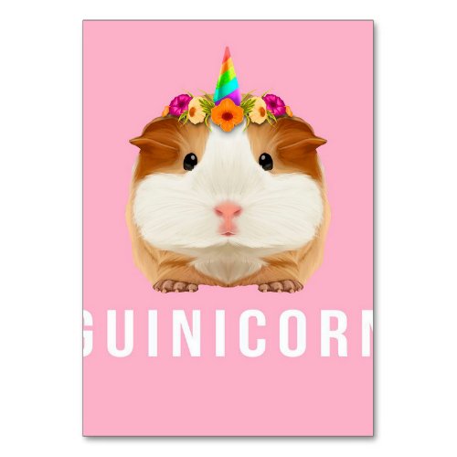 Kawaii Guinea Pig Unicorn Funny Pet Owner Gifts Table Number