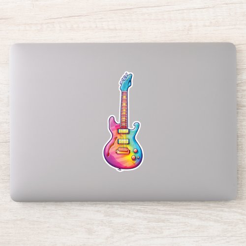 Kawaii Guitar Design  Adorable Musician Gift Idea Sticker