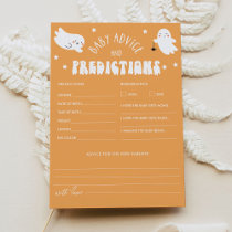 Kawaii Halloween Baby Shower Advice & Predictions Invitation