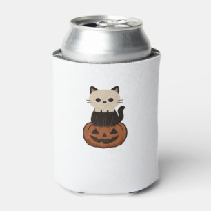 Kawaii Halloween Cat and pumpkin Oversized T-Shirt Can Cooler