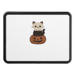 Kawaii Halloween Cat and pumpkin Oversized T-Shirt Hitch Cover