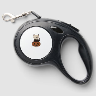 Kawaii Halloween Cat and pumpkin Oversized T-Shirt Retractable Pet Leash