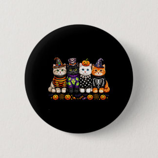 Kawaii Halloween Cat Lovers Cute Spooky Kittens Button
