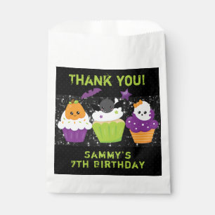 Kawaii Halloween Cupcakes Birthday Favor Bag