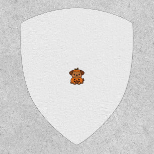 Kawaii Halloween Dog � Pumpkin Puppy Sticker Class Patch
