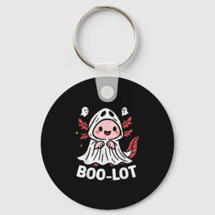 Kawaii Halloween Ghost Axolotl Boo-lot Pet Lover A Keychain