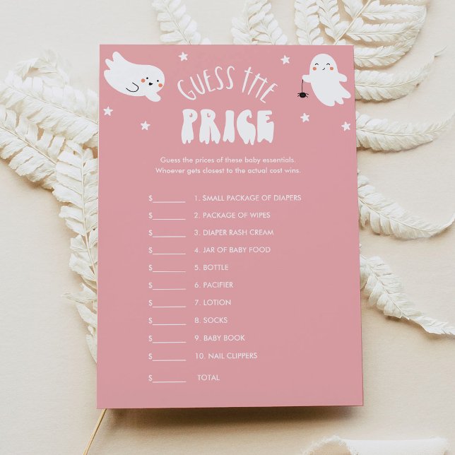 Kawaii Halloween Guess the Price Baby Shower Game Invitation (Creator Uploaded)