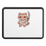 Kawaii Halloween Mummy Cat with Sword Classic T-Sh Hitch Cover