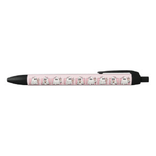Kawaii Halloween Pen – Cute Pink Ghosts & Pastel