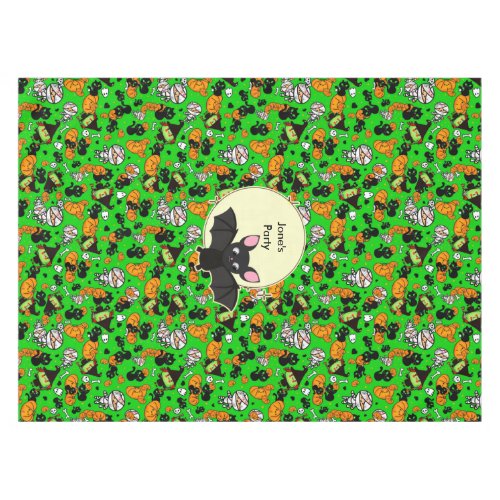 Kawaii Halloween Personalized Tablecloth so cute