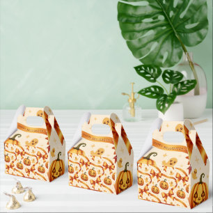 Kawaii Halloween Pumpkin & Bows Gift Wrapping Pape Favor Boxes