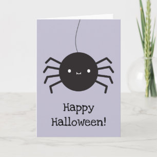 Kawaii Halloween Spider Card