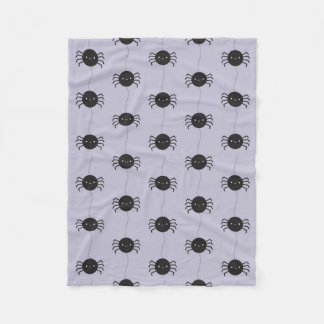 Kawaii Halloween Spiders Fleece Blanket