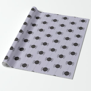 Kawaii Halloween Spiders Wrapping Paper