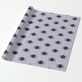 Kawaii Halloween Spiders Wrapping Paper