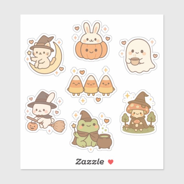 Kawaii Halloween Sticker Pack (Sheet)