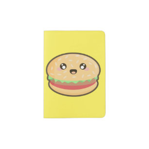 Kawaii hamburger passport holder