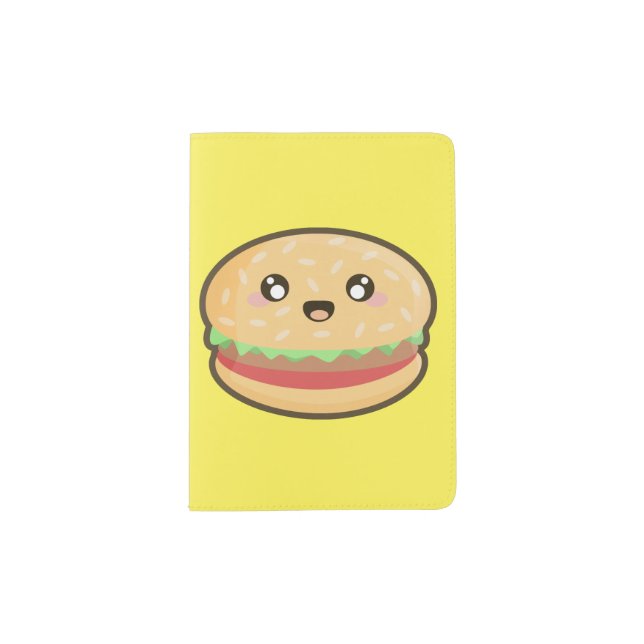 Kawaii hamburger passport holder (Front)