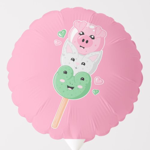 Kawaii Hanami Dango Birthday Party Balloon