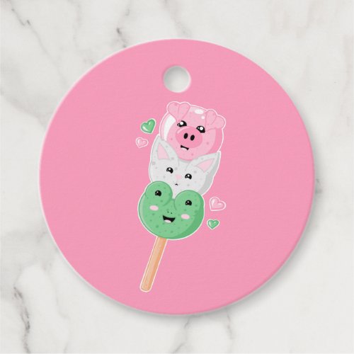 Kawaii Hanami Dango Birthday Party Favor Tags