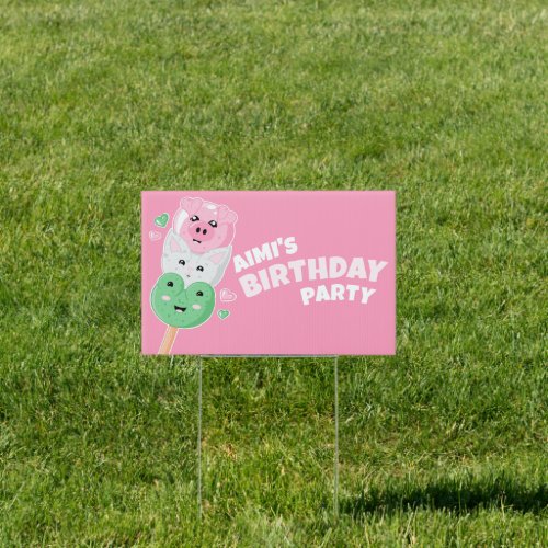 Kawaii Hanami Dango Birthday Party Sign