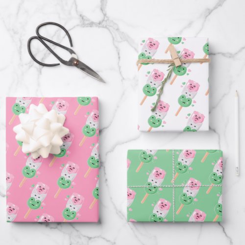 Kawaii Hanami Dango Wrapping Paper Sheets