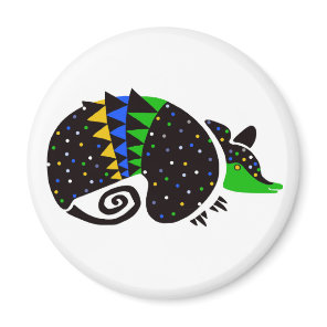 Kawaii - Hand drawn ARMADILLO- Wildlife - Nature Magnet