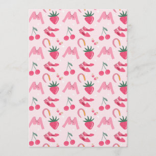 Kawaii Hand-drawn Girly Things Seamless Pattern Invitation