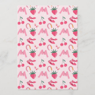 Kawaii Hand-drawn Girly Things Seamless Pattern Invitation