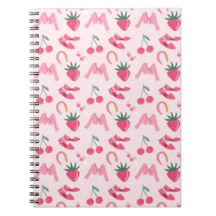 Kawaii Hand-drawn Girly Things Seamless Pattern Notebook