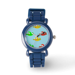 Kawaii happy airplanes watch