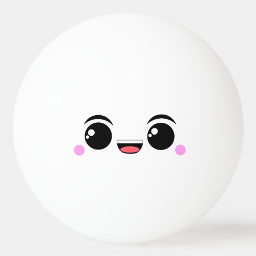 Kawaii Happy Anime Faced Ping_Pong Ball