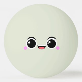 Kawaii Happy Anime Faced Ping-Pong Ball