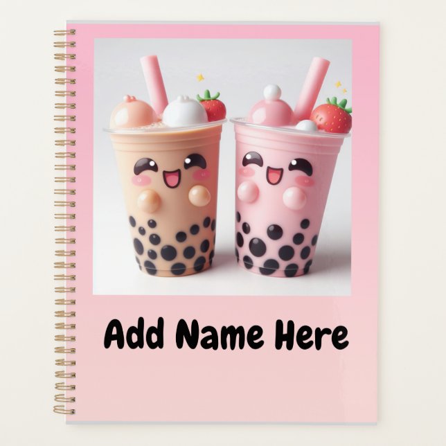 KAwaii Happy Boba Tea Planner (Front)