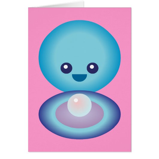 Kawaii Happy Clam Cards (Front)