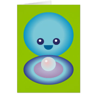 Kawaii Happy Clam Cards
