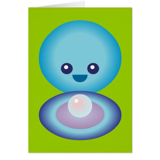 Kawaii Happy Clam Cards (Front)