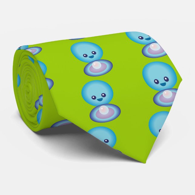 Kawaii Happy Clam Tie (Rolled)